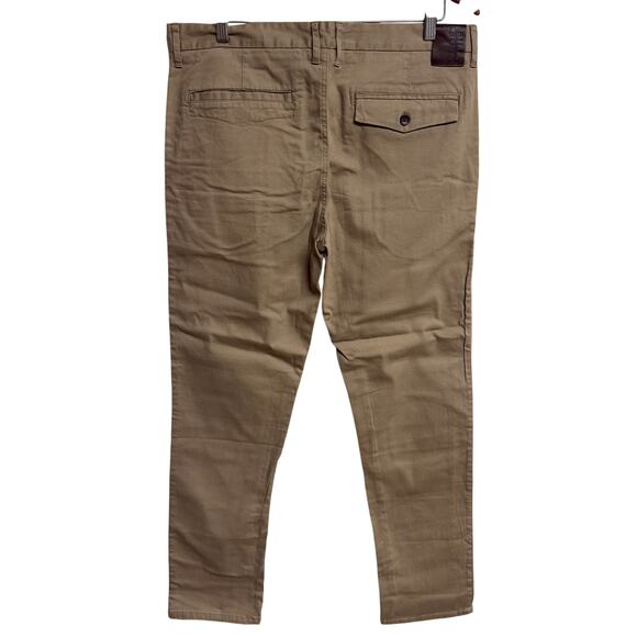 Billabong Mens Khaki Slim Pants Size 36 x 32 Stretch Flat Front Casual Work New - Picture 4 of 10